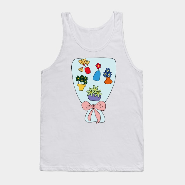 Bouquet, bunch of colorful flowers Tank Top by FunnyFunPun